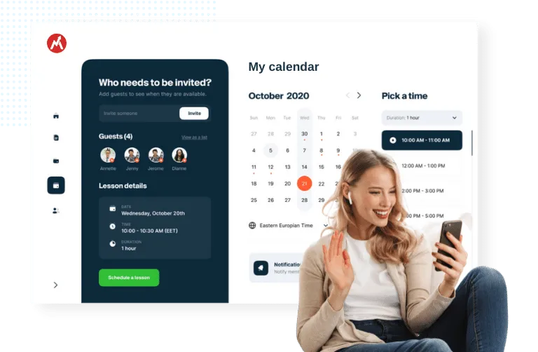 Streamline your booking process with online scheduling and calendars