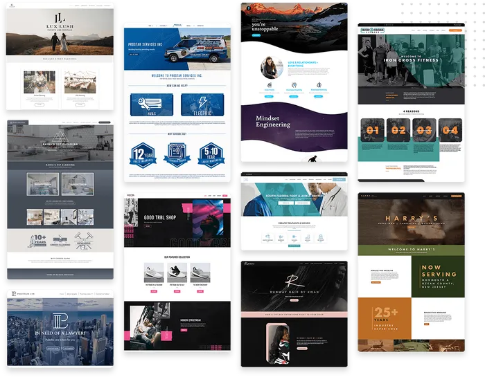 Build beautiful websites quickly with modern templates